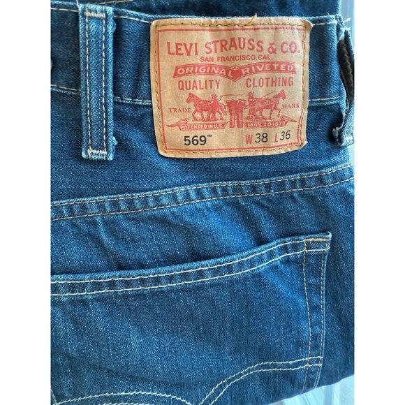 Levi’s 569 Jeans Men’s Measures Size 38 x 32.5 Loose Straight Cotton - Picture 7 of 8